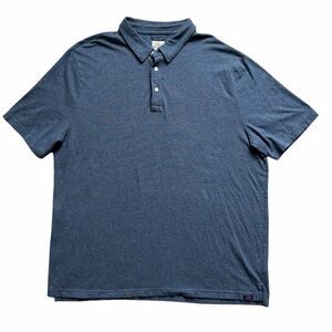 Faherty Movement Polo Shirt Mens XXL Blue Pima Cotton Modal Stretch Short Sleeve